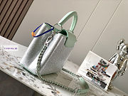 LV Capucines BB Silver and Mint Bag 27x18x9cm - 3