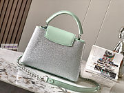 LV Capucines BB Silver and Mint Bag 27x18x9cm - 5