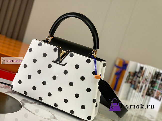 LV Capucines BB Polka Dots Bag M20374 27x18x9cm - 1