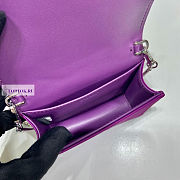 Prada Cardholder with Shoulder Strap Violet 11.5x8cm - 3