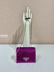 Prada Cardholder with Shoulder Strap Violet 11.5x8cm - 2