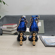 Tom Ford Padlock Chain Blue Pumps - 6