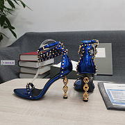 Tom Ford Padlock Chain Blue Pumps - 3