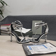 Tom Ford Padlock Chain Silver Pumps - 2
