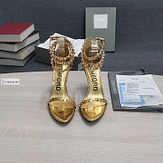 Tom Ford Padlock Chain Gold Pumps - 6