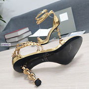 Tom Ford Padlock Chain Gold Pumps - 5