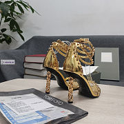Tom Ford Padlock Chain Gold Pumps - 4