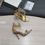 Tom Ford Padlock Chain Gold Pumps - 3