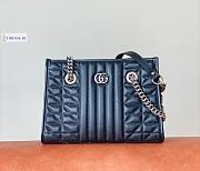 Gucci Marmont Small Tote Bag Black 26.5x19x11cm - 1