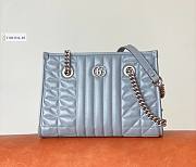 Gucci Marmont Small Tote Bag Grey 26.5x19x11cm - 1