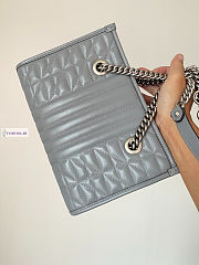 Gucci Marmont Small Tote Bag Grey 26.5x19x11cm - 6