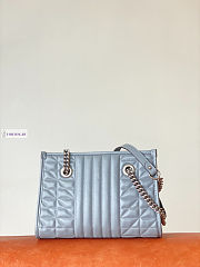 Gucci Marmont Small Tote Bag Grey 26.5x19x11cm - 4