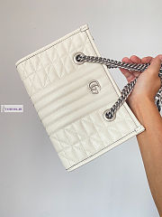 Gucci Marmont Small Tote Bag White 26.5x19x11cm - 5