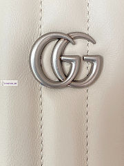 Gucci Marmont Small Tote Bag White 26.5x19x11cm - 4