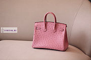 Hermes Pink Ostrich Leather Birkin 25/30/35cm - 5