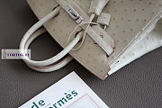 Hermes White Ostrich Leather Birkin 25/30/35cm - 6