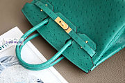 Hermes Green Ostrich Leather Birkin 25/30/35cm - 6