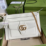 Gucci Calfskin White Tote Bag 27.5x21x7.5cm - 1