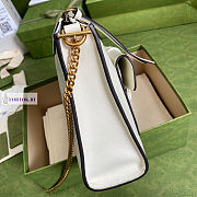 Gucci Calfskin White Tote Bag 27.5x21x7.5cm - 6