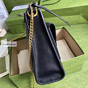 Gucci Calfskin Black Tote Bag 27.5x21x7.5cm - 2