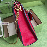 Gucci Calfskin Red Tote Bag 27.5x21x7.5cm - 5