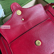 Gucci Calfskin Red Tote Bag 27.5x21x7.5cm - 2