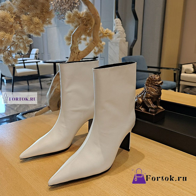 Balenciaga White Ankle Boots  - 1