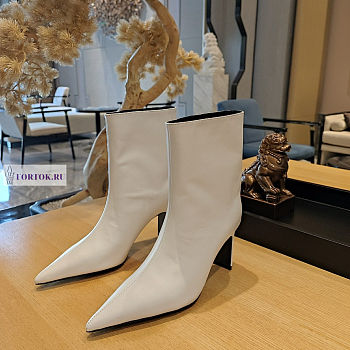 Balenciaga White Ankle Boots 