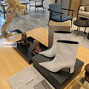 Balenciaga White Ankle Boots  - 5
