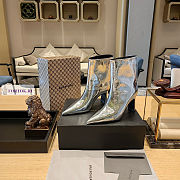 Balenciaga Silver Ankle Boots - 4