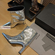 Balenciaga Silver Ankle Boots - 3