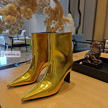 Balenciaga Gold Ankle Boots