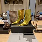 Balenciaga Gold Ankle Boots - 4