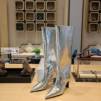 Balenciaga Silver High Boots