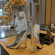Balenciaga Silver High Boots - 6