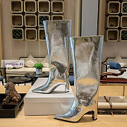 Balenciaga Silver High Boots - 5