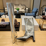 Balenciaga Silver High Boots - 3