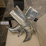 Balenciaga Silver High Boots - 4