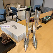 Balenciaga Silver High Boots - 2