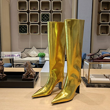 Balenciaga Gold High Boots