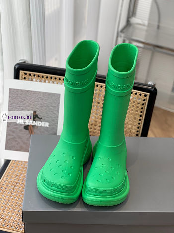 Balenciaga Crocs High Green Boots