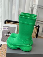 Balenciaga Crocs High Green Boots - 5