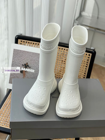 Balenciaga Crocs High White Boots