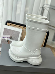 Balenciaga Crocs High White Boots - 6