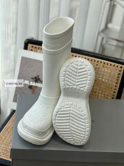 Balenciaga Crocs High White Boots - 5
