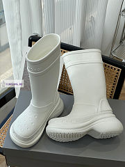 Balenciaga Crocs High White Boots - 4