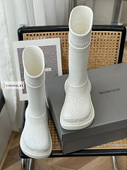Balenciaga Crocs High White Boots - 2