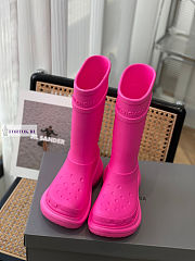 Balenciaga Crocs High Pink Boots - 1