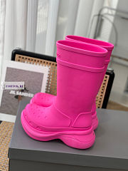 Balenciaga Crocs High Pink Boots - 5