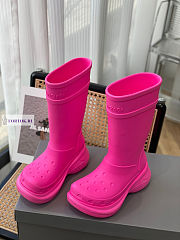 Balenciaga Crocs High Pink Boots - 4